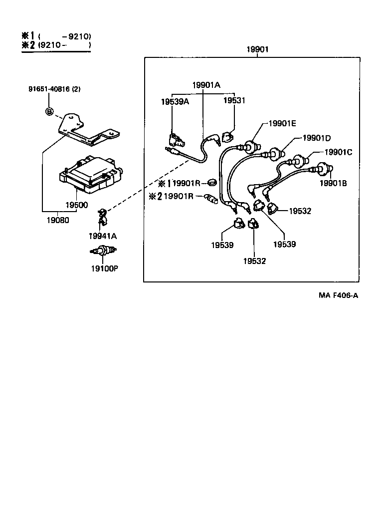  LITE TOWNACE V WG |  IGNITION COIL SPARK PLUG