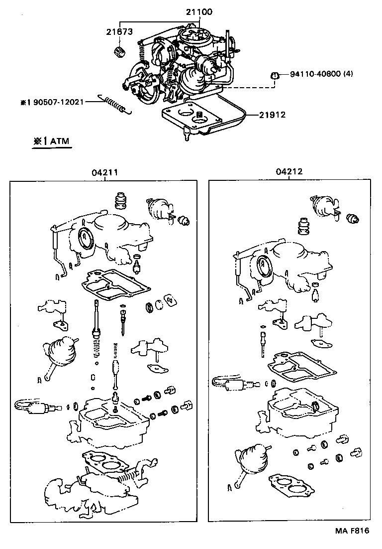  LITE TOWNACE V WG |  CARBURETOR ASSEMBLY