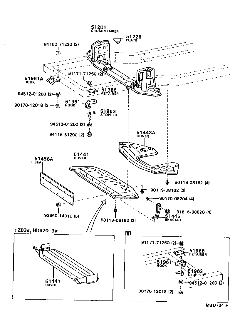  COASTER |  SUSPENSION CROSSMEMBER UNDER COVER