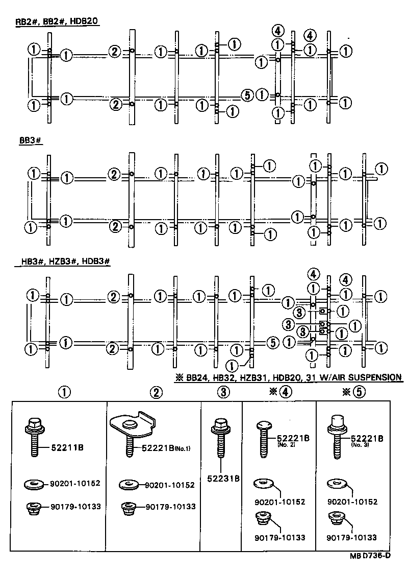  COASTER |  CAB MOUNTING BODY MOUNTING