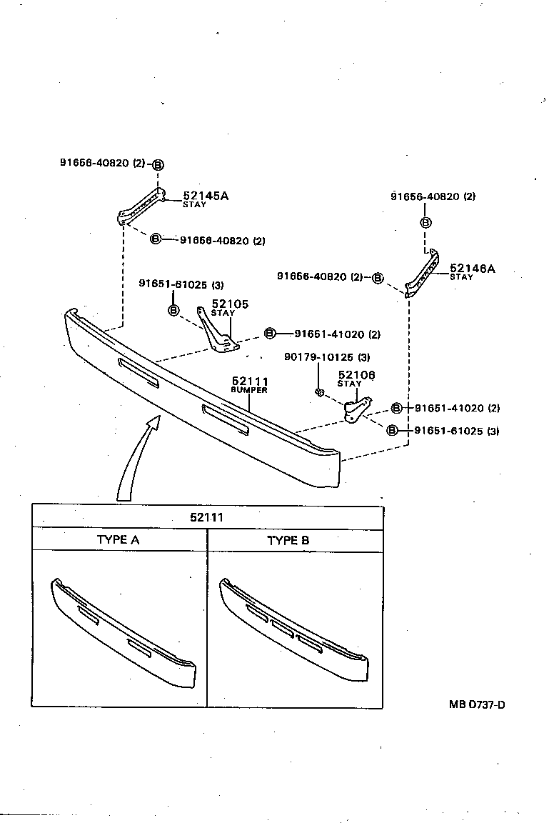  COASTER |  FRONT BUMPER BUMPER STAY