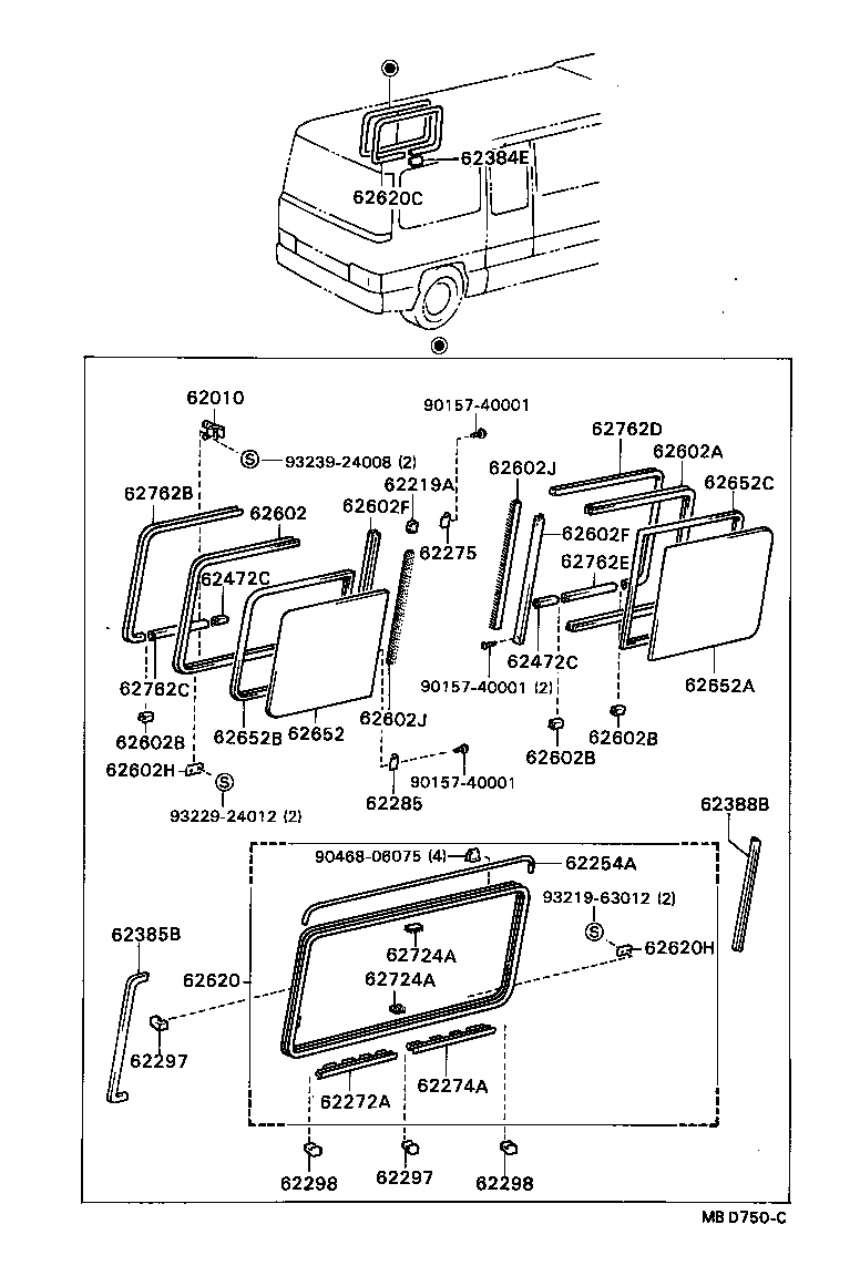  COASTER |  SIDE WINDOW