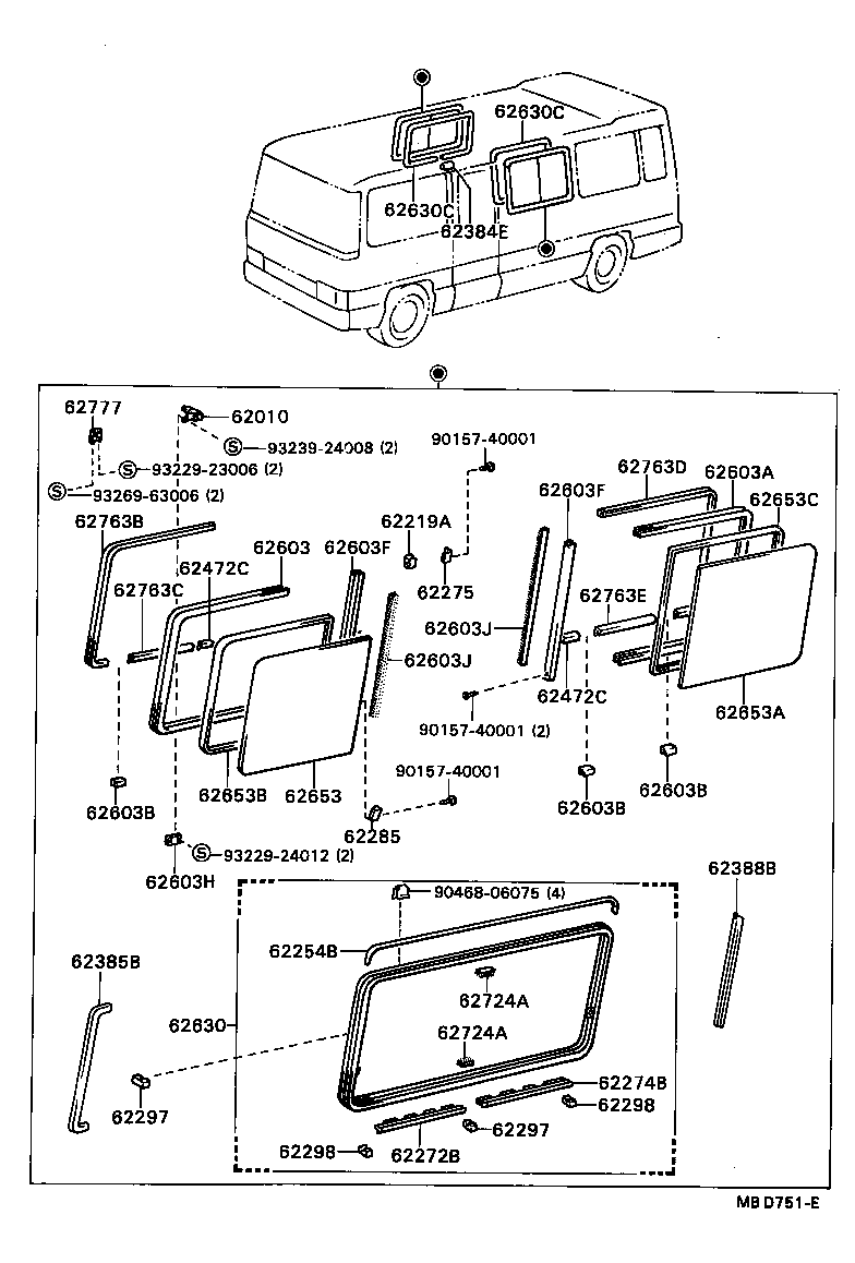  COASTER |  SIDE WINDOW