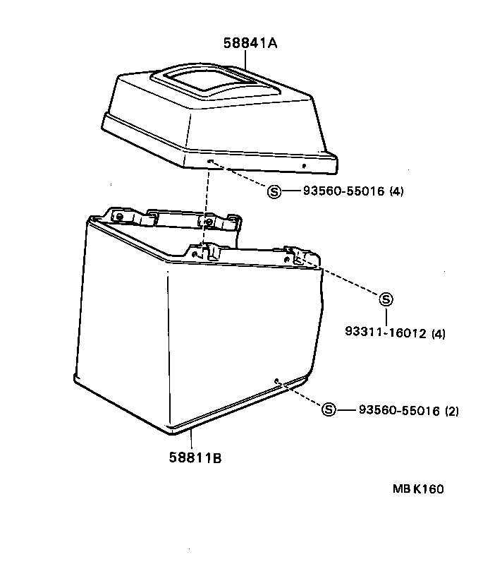  COASTER |  CONSOLE BOX BRACKET