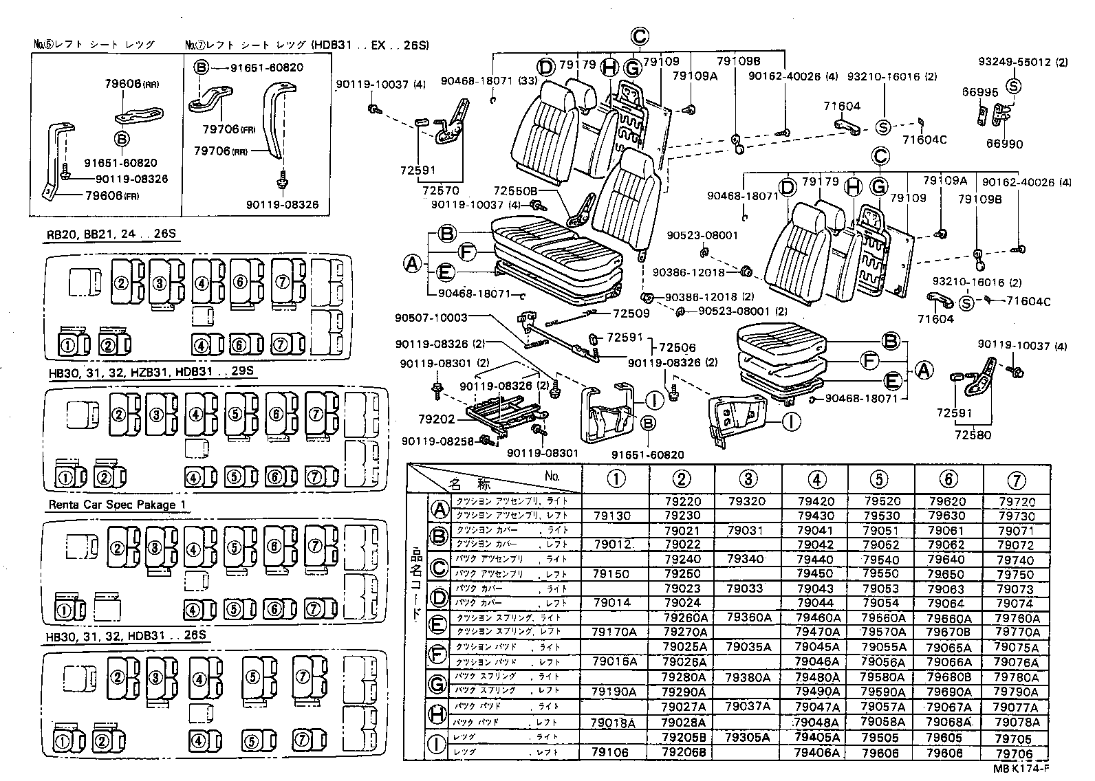  COASTER |  SEAT SEAT TRACK