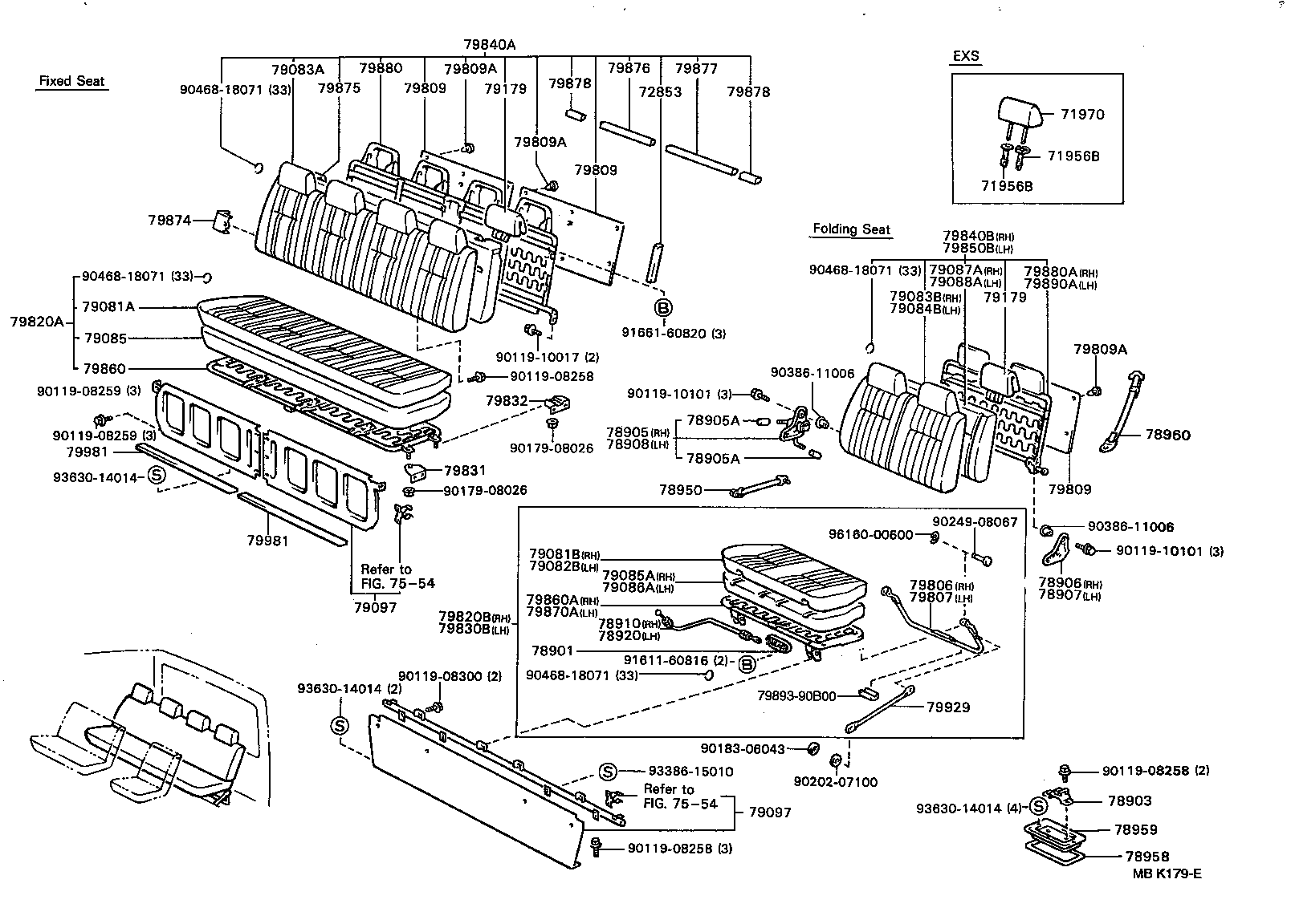  COASTER |  SEAT SEAT TRACK