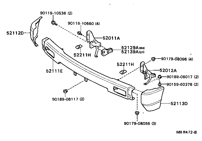  HILUX |  FRONT BUMPER BUMPER STAY