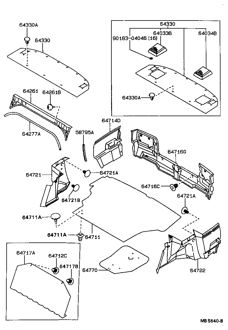  COROLLA |  PACKAGE TRAY PANEL LUGGAGE COMPARTMENT MAT
