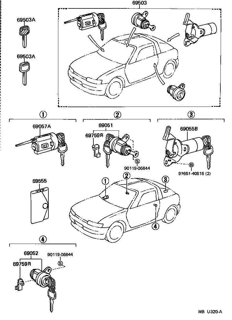  SERA |  LOCK CYLINDER SET