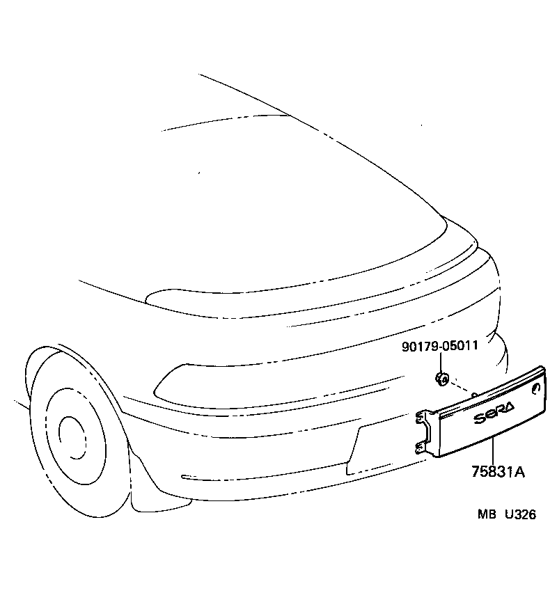  SERA |  REAR MOULDING