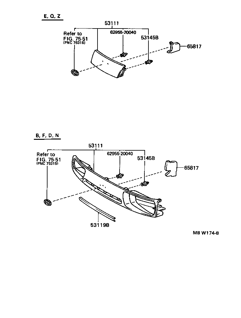  LITE TOWNACE V WG |  RADIATOR GRILLE