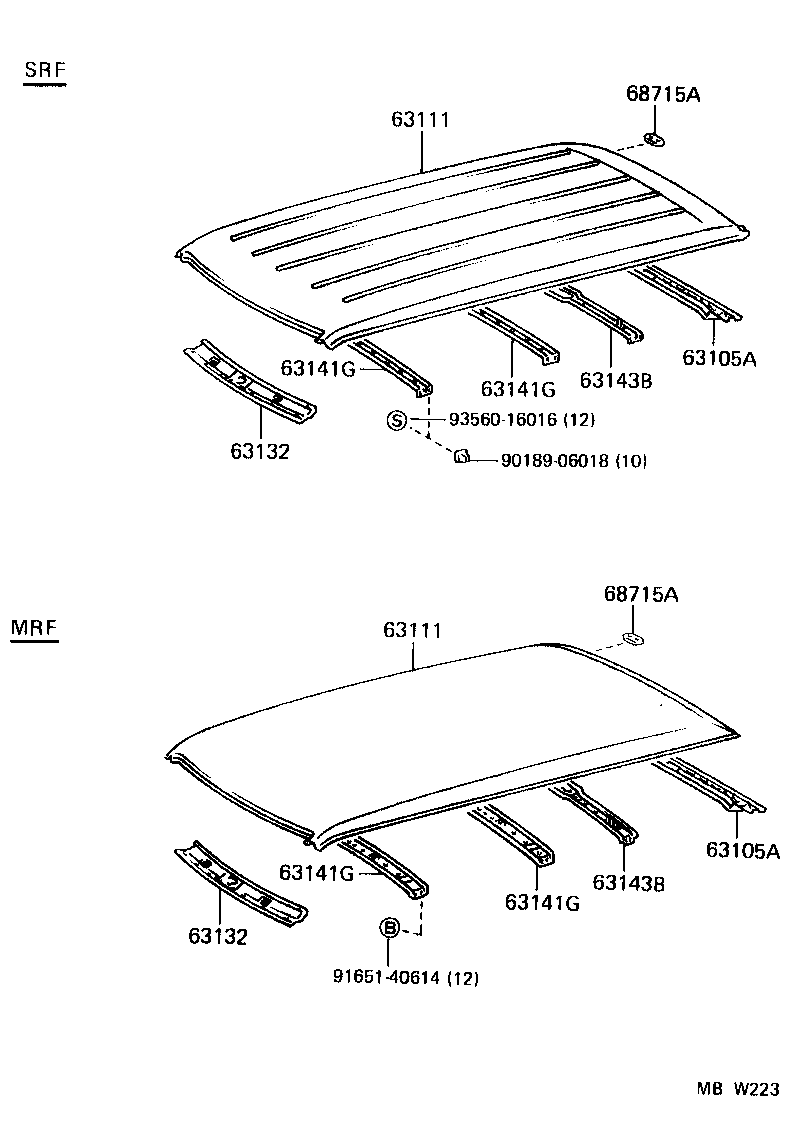  LITE TOWNACE V WG |  ROOF PANEL BACK PANEL