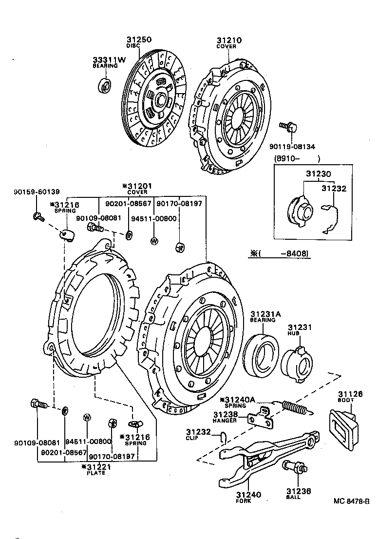  COASTER |  CLUTCH RELEASE FORK