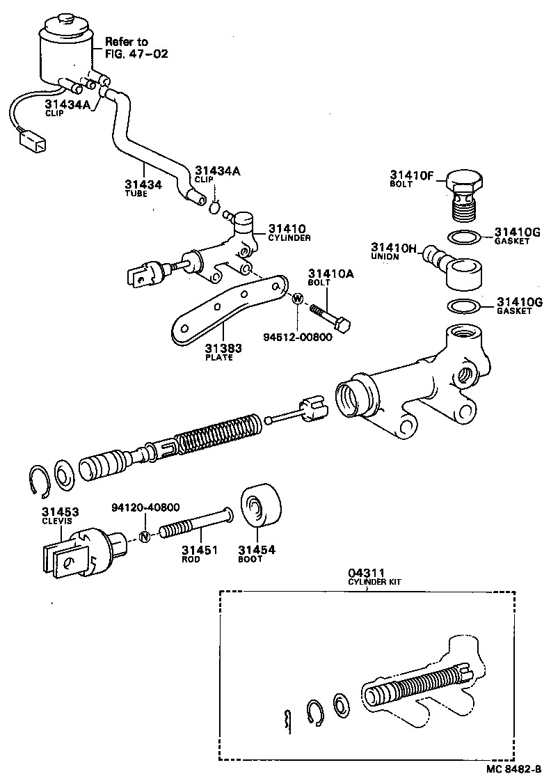  COASTER |  CLUTCH MASTER CYLINDER