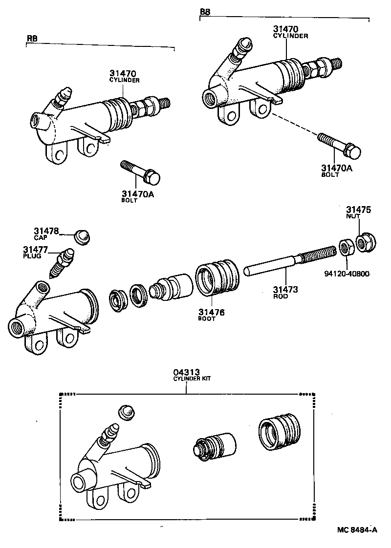  COASTER |  CLUTCH RELEASE CYLINDER