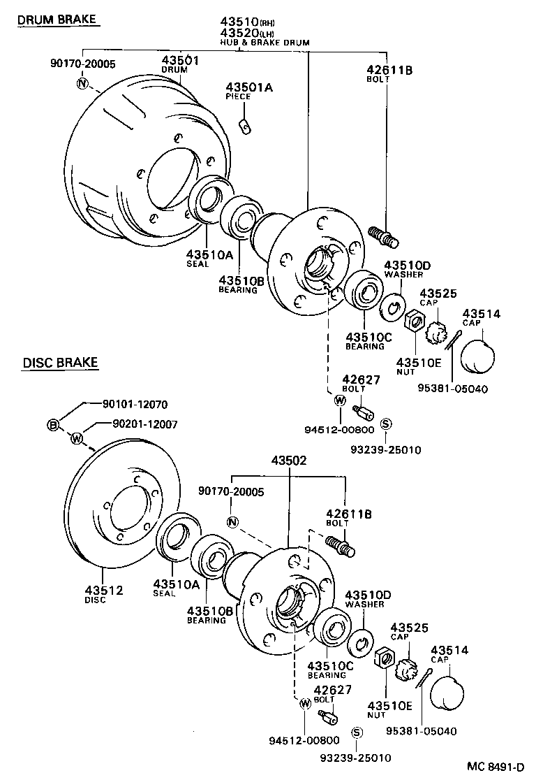  COASTER |  FRONT AXLE HUB