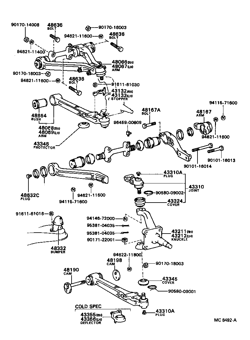  COASTER |  FRONT AXLE ARM STEERING KNUCKLE