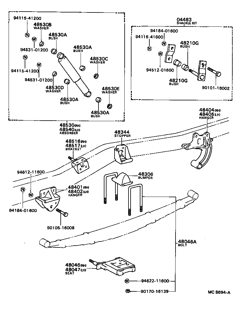  COASTER |  REAR SPRING SHOCK ABSORBER