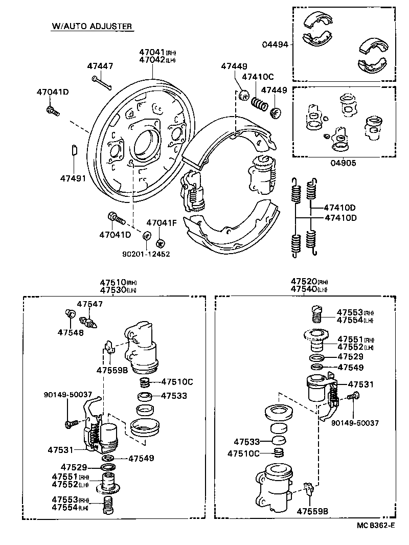  COASTER |  FRONT DRUM BRAKE WHEEL CYLINDER BACKING PLATE