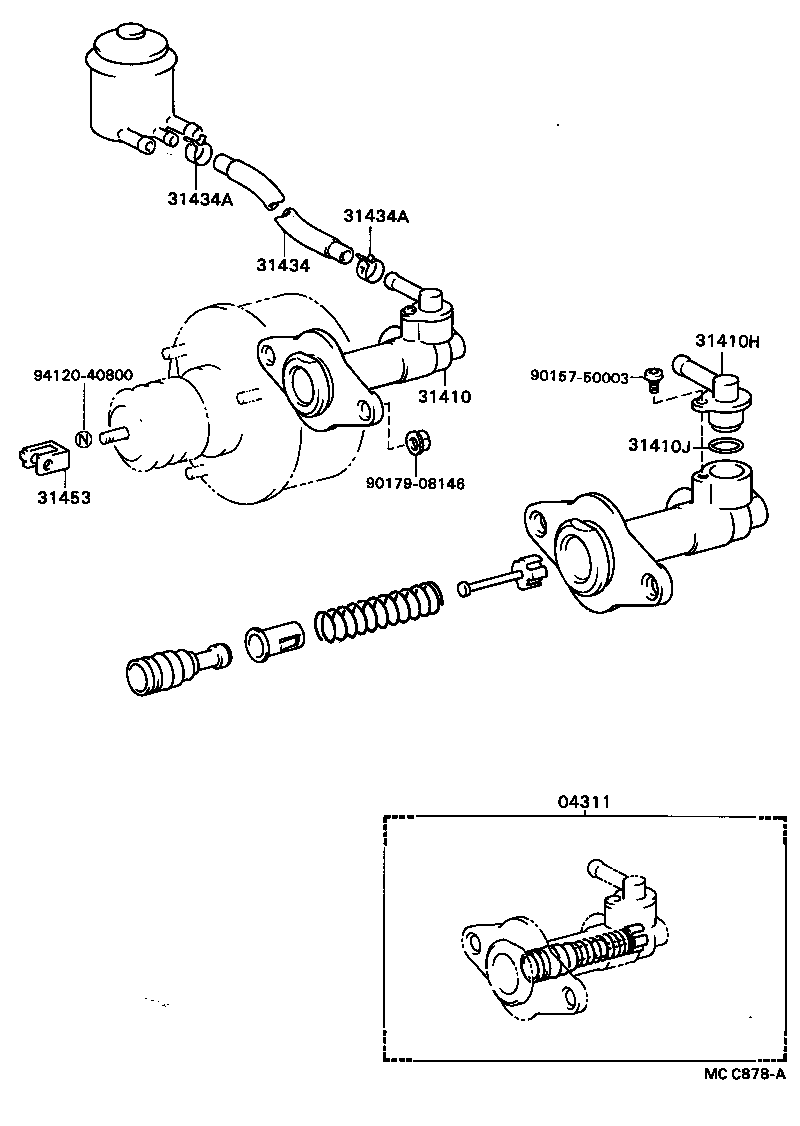  COASTER |  CLUTCH MASTER CYLINDER