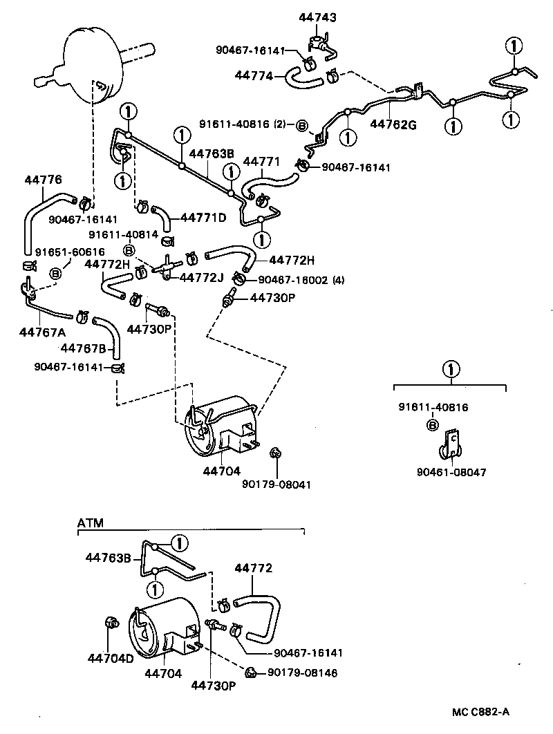  COASTER |  BRAKE BOOSTER VACUUM TUBE