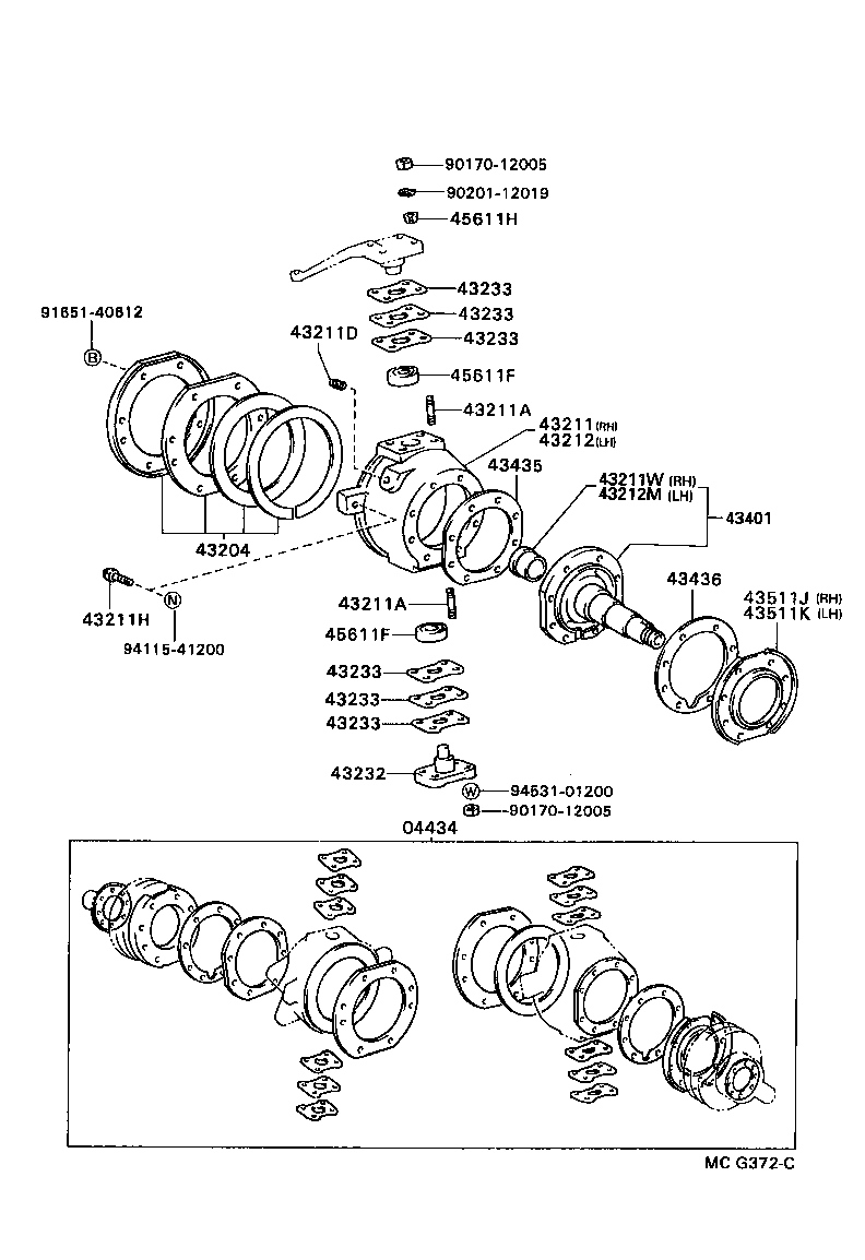  HILUX |  FRONT AXLE ARM STEERING KNUCKLE