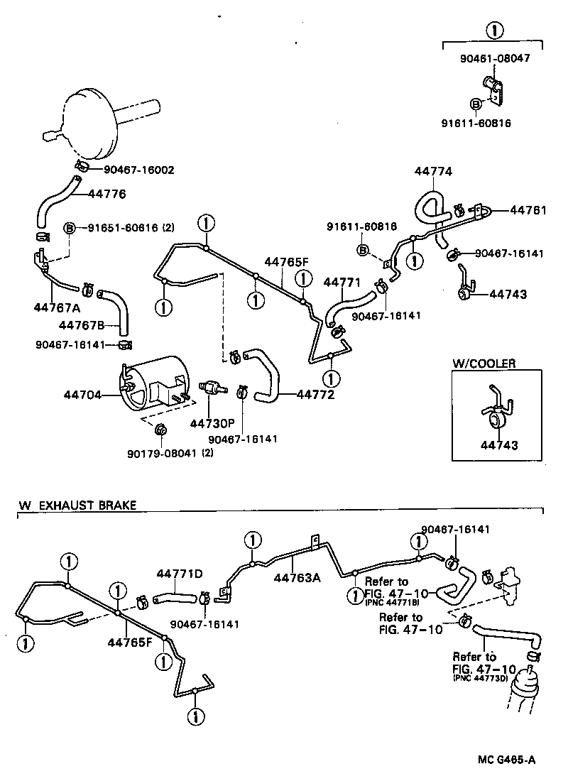  COASTER |  BRAKE BOOSTER VACUUM TUBE