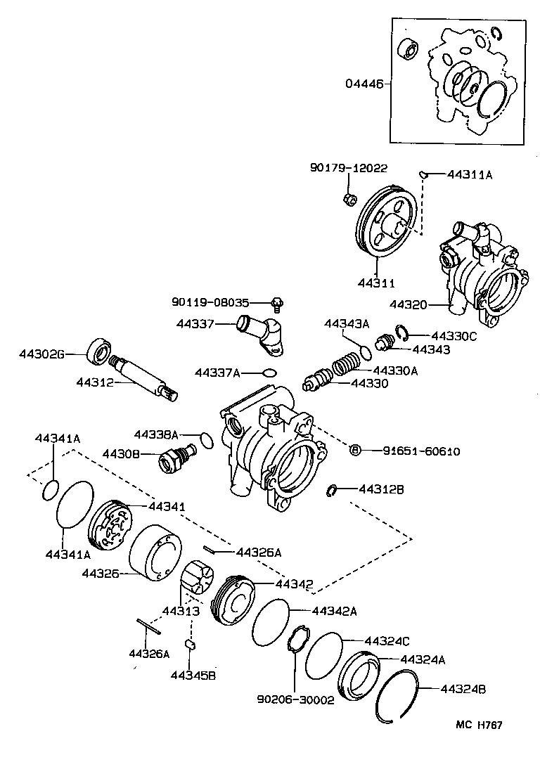  COROLLA |  VANE PUMP RESERVOIR POWER STEERING