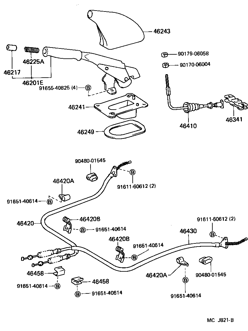  STARLET |  PARKING BRAKE CABLE