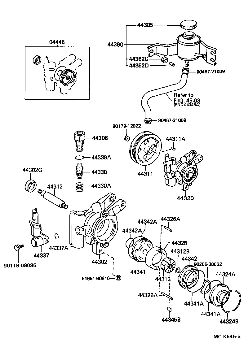  SERA |  VANE PUMP RESERVOIR POWER STEERING