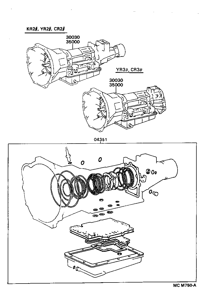  LITE TOWNACE V WG |  TRANSAXLE OR TRANSMISSION ASSY GASKET KIT ATM