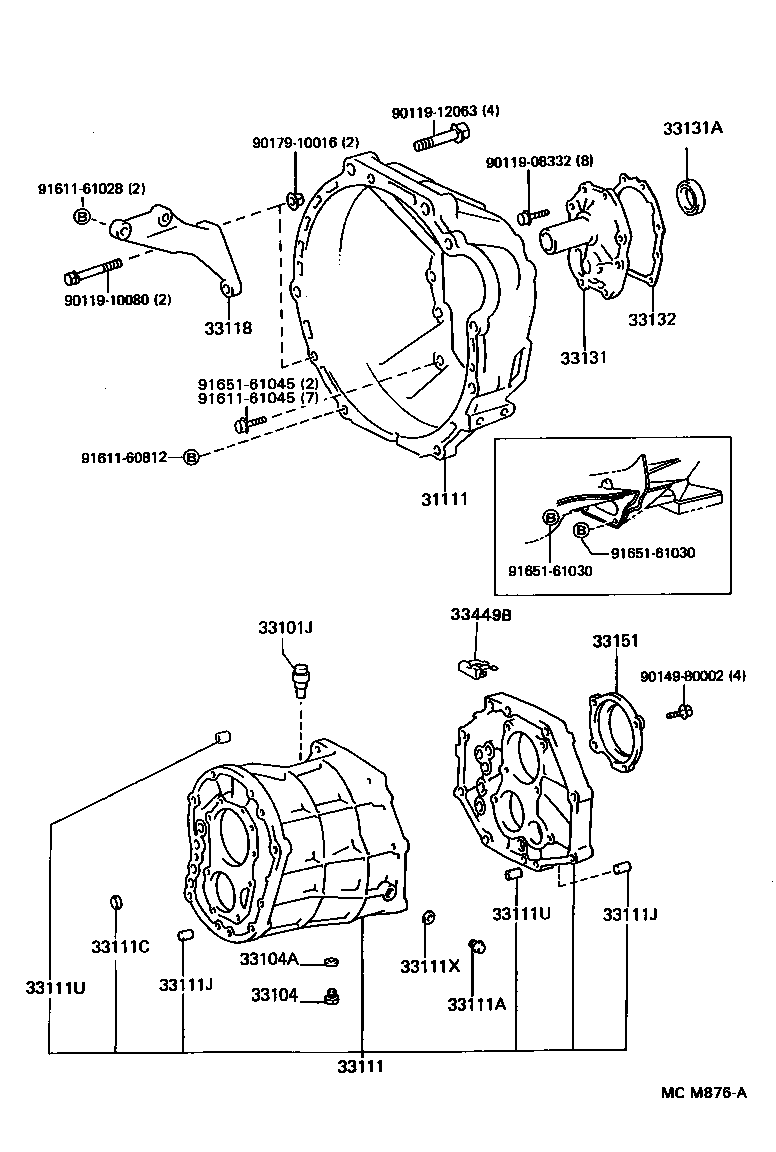  LITE TOWNACE V WG |  CLUTCH HOUSING TRANSMISSION CASE MTM