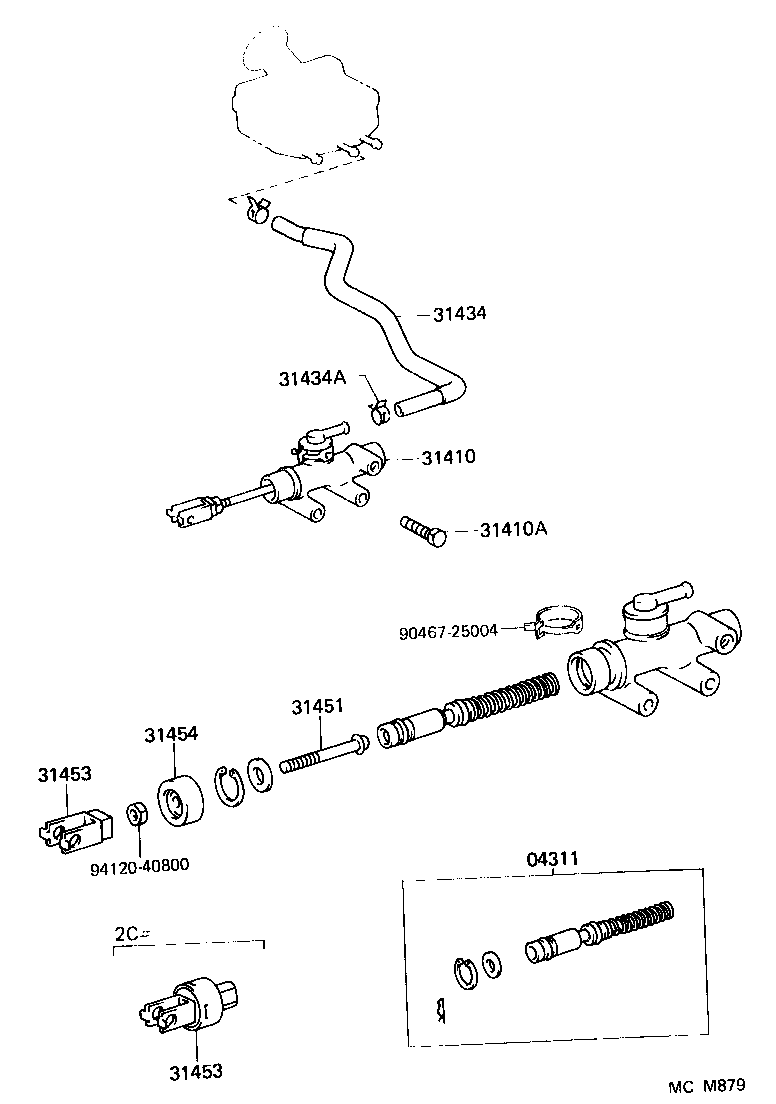  LITE TOWNACE V WG |  CLUTCH MASTER CYLINDER