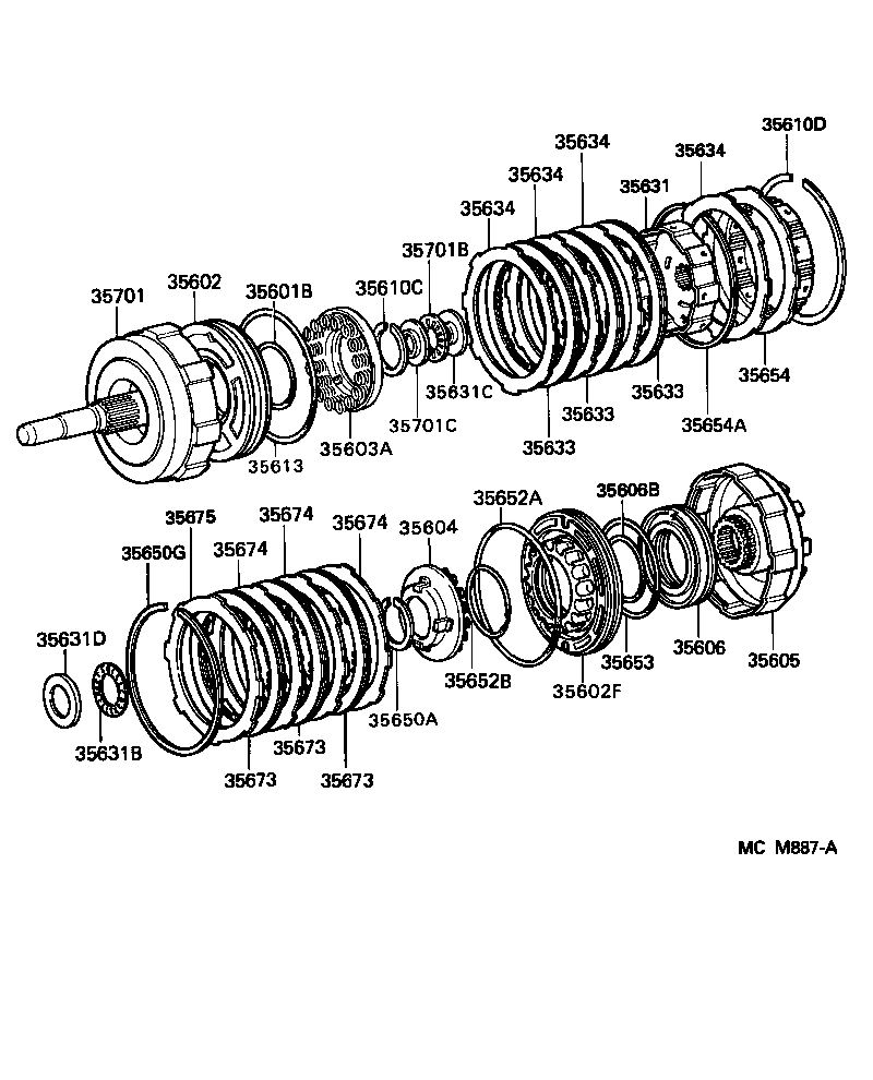  LITE TOWNACE V WG |  BRAKE BAND MULTIPLE DISC CLUTCH ATM