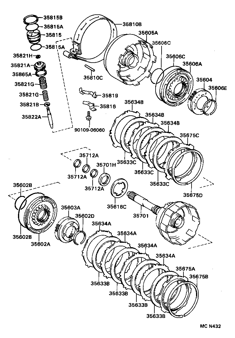  LVN CRE TRN MRN |  BRAKE BAND MULTIPLE DISC CLUTCH ATM