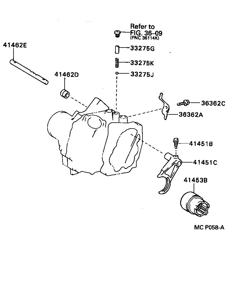  CALDINA |  TRANSFER LEVER SHIFT ROD