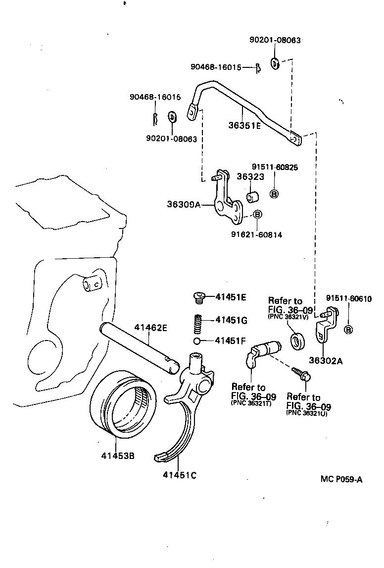  CALDINA |  TRANSFER LEVER SHIFT ROD