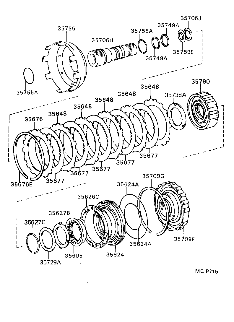  HILUX |  CENTER SUPPORT PLANETARY SUN GEAR ATM