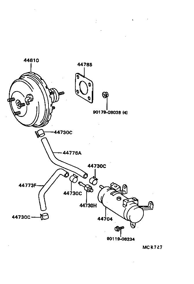  CALDINA |  BRAKE BOOSTER VACUUM TUBE