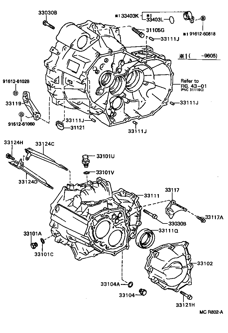  CAMRY VISTA |  CLUTCH HOUSING TRANSMISSION CASE MTM