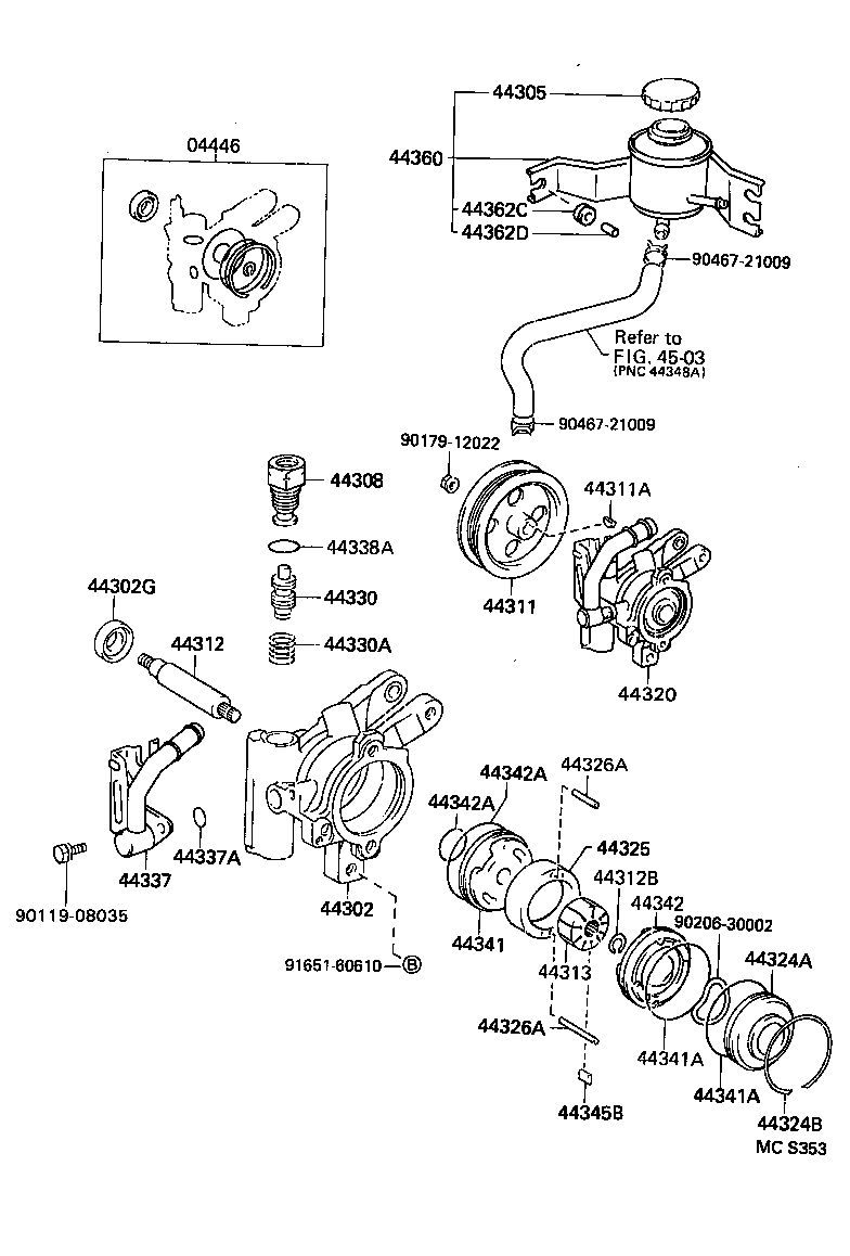  SERA |  VANE PUMP RESERVOIR POWER STEERING