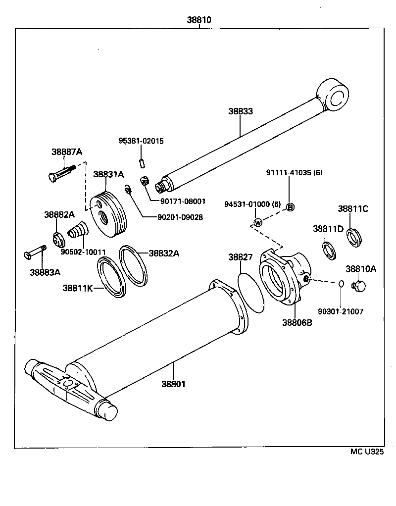  DYNA 200 TOYOACE G25 |  HOIST CYLINDER