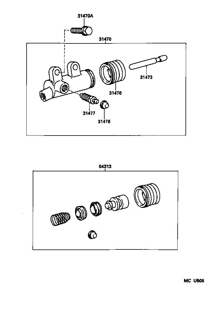  HILUX SURF |  CLUTCH RELEASE CYLINDER