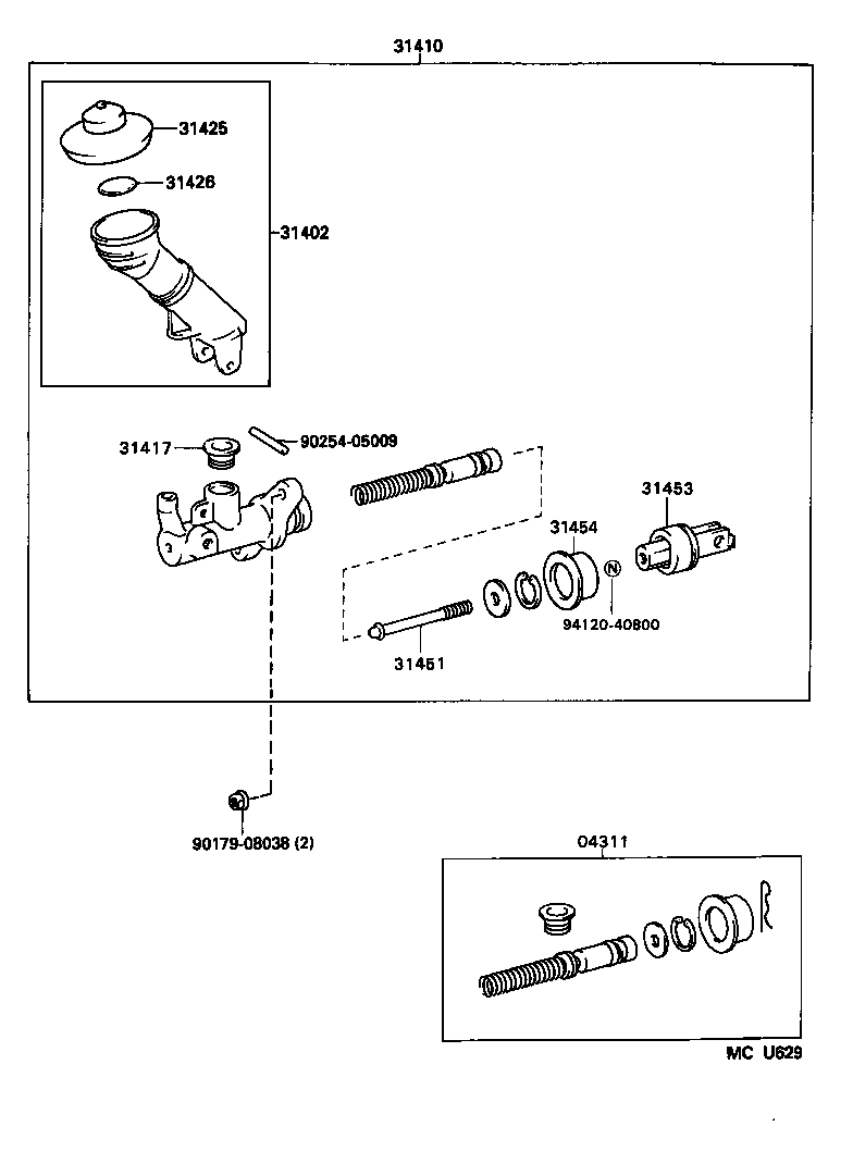  CROWN CROWN MAJESTA |  CLUTCH MASTER CYLINDER