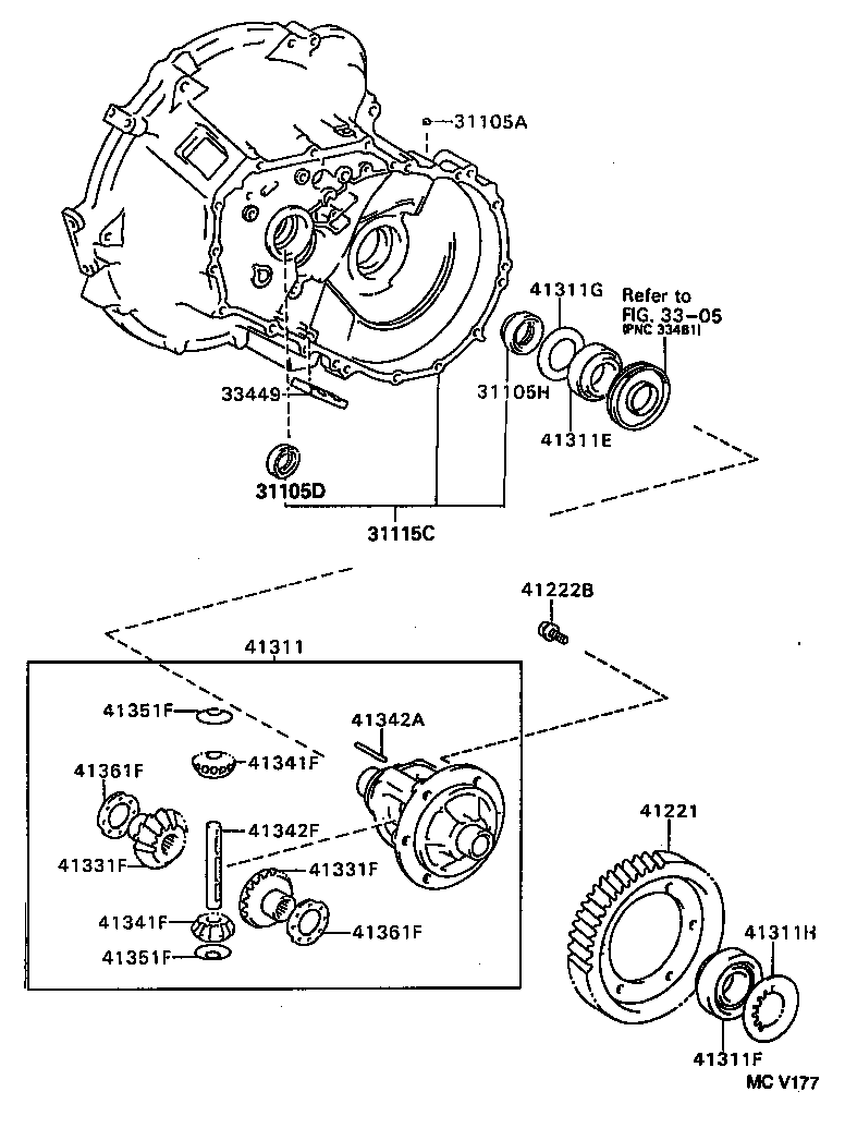  STARLET |  FRONT AXLE HOUSING DIFFERENTIAL