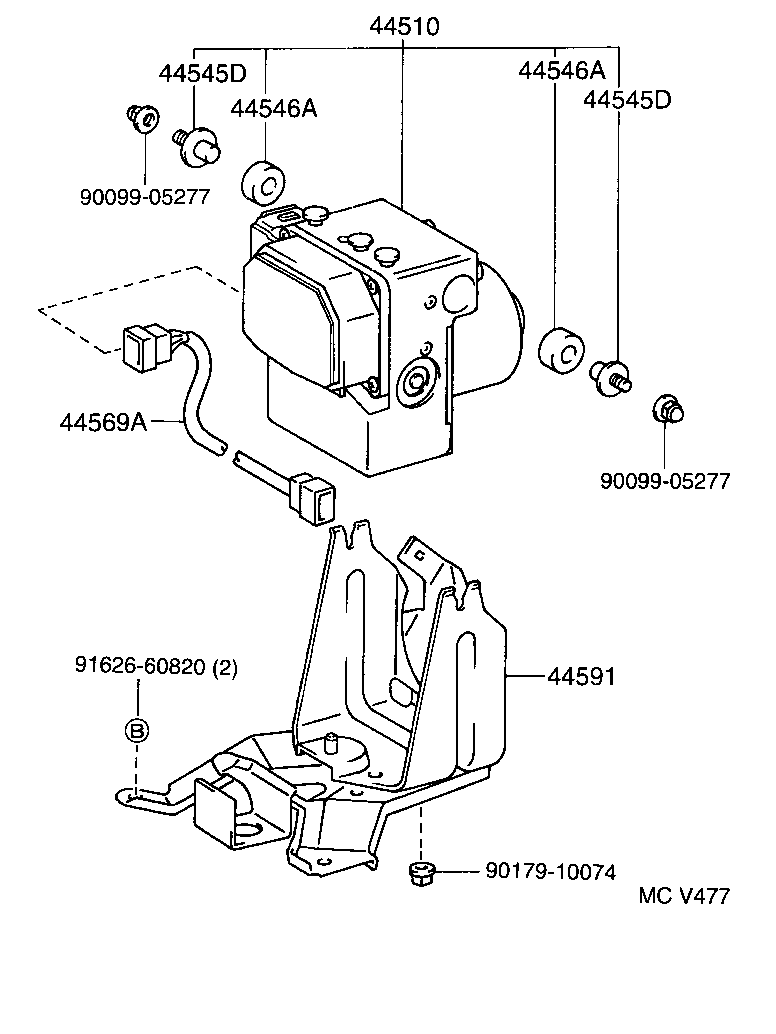  CAMRY VISTA |  BRAKE TUBE CLAMP