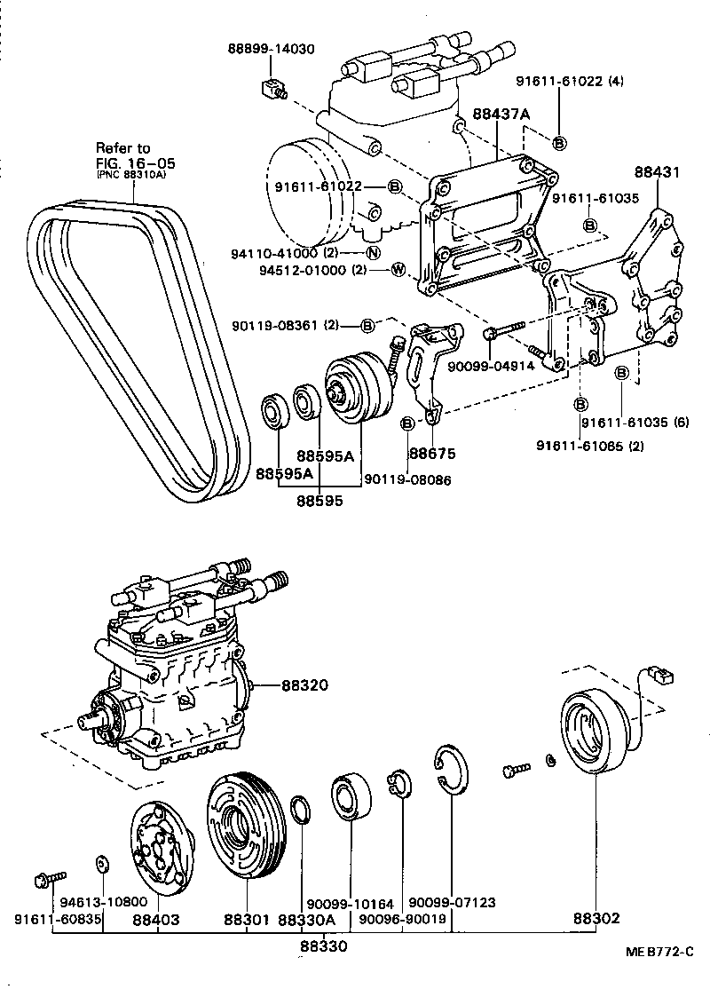  COASTER |  HEATING AIR CONDITIONING COMPRESSOR