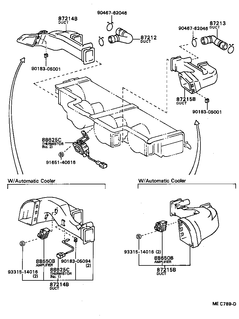  COASTER |  HEATING AIR CONDITIONING CONTROL AIR DUCT