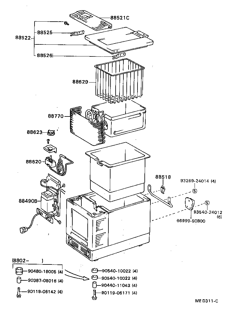  COASTER |  HEATING AIR CONDITIONING COOLER UNIT