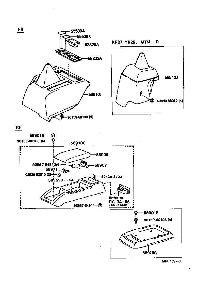  LITE TOWNACE V WG |  CONSOLE BOX BRACKET